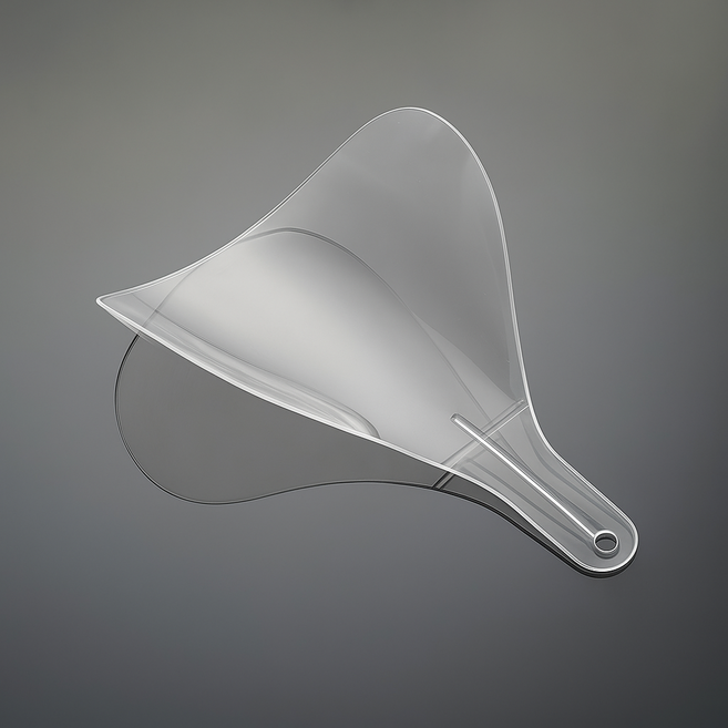 미용실용 얼굴가리개 손잡이형 투명 페이스 커버, 1개, 19.7*12.8cm 투명