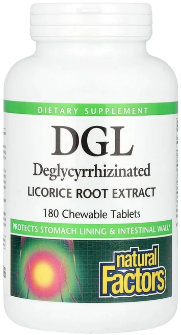 네추럴팩터스 DGL 리코리스 루트 추출물 츄어블 타블렛, 1개, 180정 - 쿠팡
