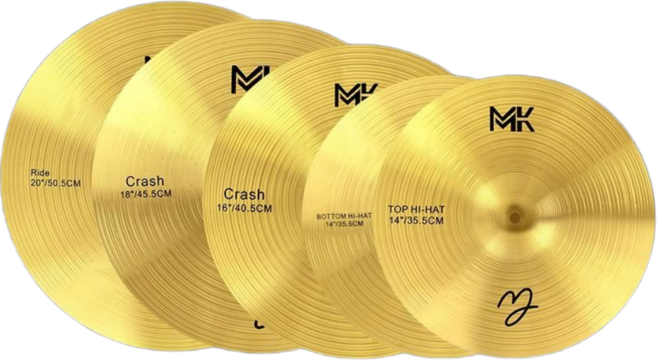 이스턴 M6 전문가용 드럼 심벌 세트 (14/16/18/20인치) 하이앤드 합금 리얼 사운드, 1개