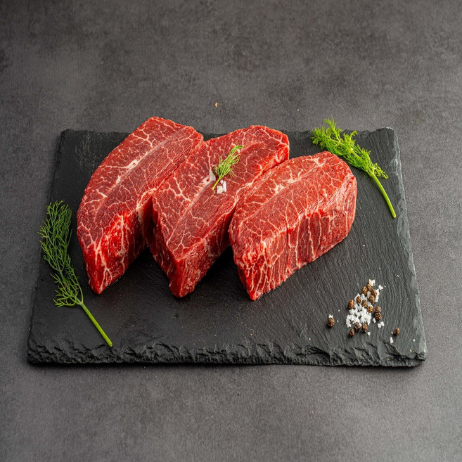 부채살 1KG (150g X 7팩 100g X 10팩) 고단백 저지방소고기 슬라이스 큐브 스테이크, 부채살-슬라이스(150g X 7팩), 150g