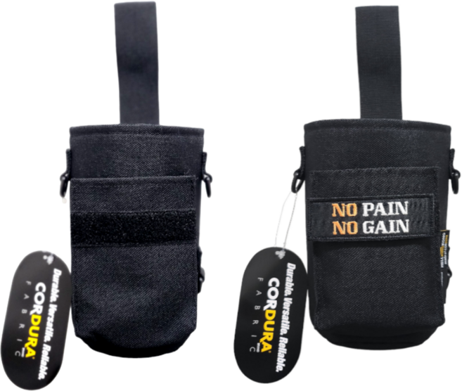 헬킹콩 마그네틱 보틀 파우치 헬스 자석 만능 물병 가방, [본체+스트랩]_ 블랙 1개+ [벨크로 와펜]_ 없이, 1개