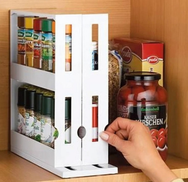 유니엠 주방 양념정리 수납선반 수납박스 회전형 수납정리 정리용품 주방용품, 1개