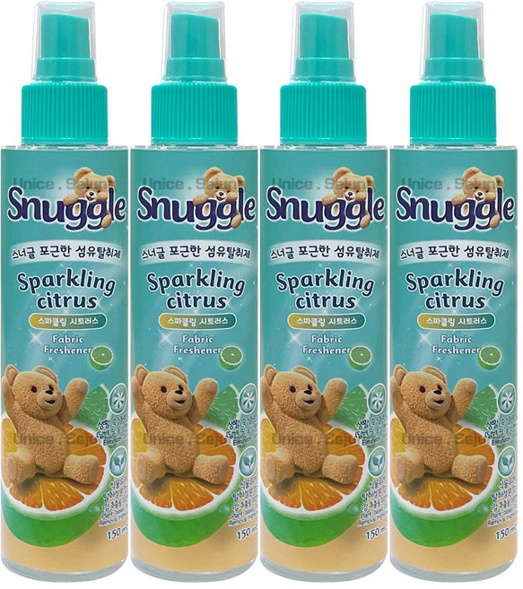 스너글 포근한 섬유탈취제 본품, 150ml, 4개