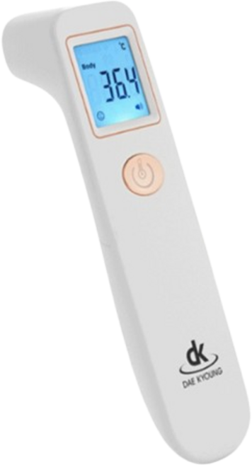 대경테크 비접촉 적외선 온도계 발열체크 온도측정기, 1개, 화이트
