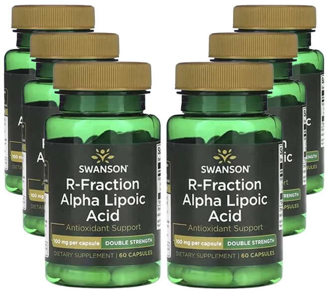 스완슨 R-프랙션 알파 리포산 더블 스트렝스 100mg 60캡슐, 6개, 60정 - 쿠팡
