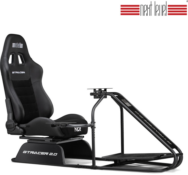 넥스트레벨 GTRACER 2.0 레이싱시트 레이싱휠거치대 콕핏 (시트포함/공식수입정품), 1개, 블랙, GTRACER2.0