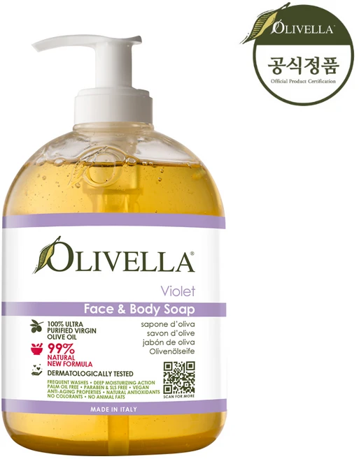 올리벨라 바이올렛 올인원 리퀴드솝 등드름 바디워시, 500ml, 1개입 - 쿠팡