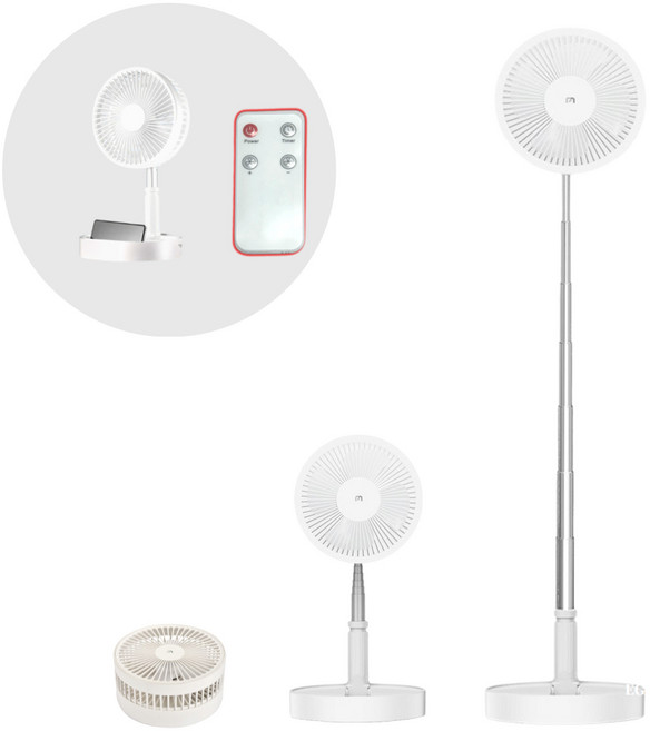 [무선 폴딩]바이브 브라인 폴딩 v7 무선 미니 선풍기 캠핑 사무실 탁상 길이조절가능, V7 화이트