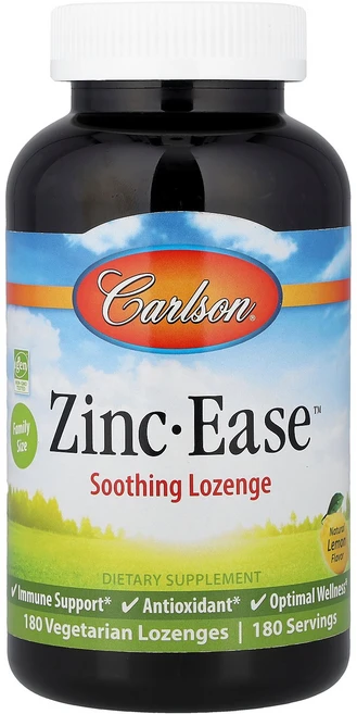 칼슨 Carlson Zinc-EASe™ 진정 효과가 있는 사탕 정제 천연 레몬 맛 식물성 정제 180정1정당 10mg122453원산지:기타, 칼슨 Carlson, Zinc-EASe™ 진정 효과가, 1개 - 쿠팡