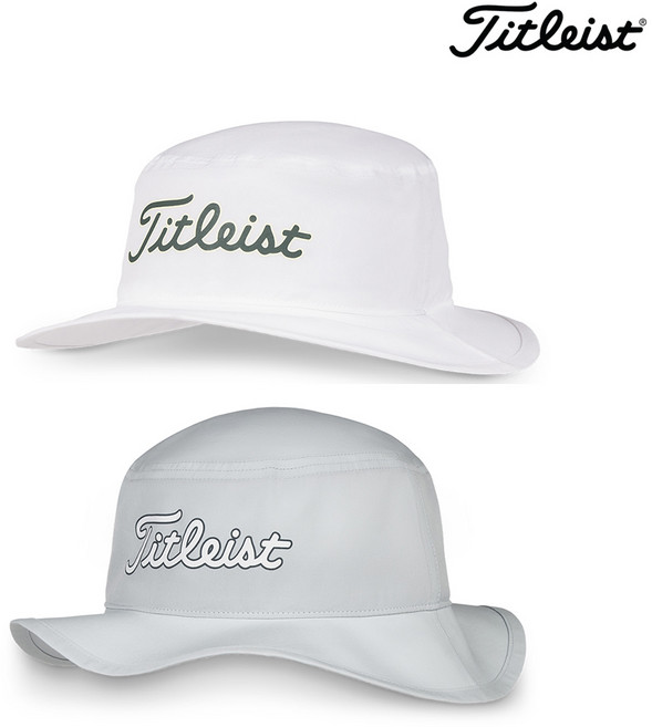 [아쿠쉬네트코리아] 타이틀리스트 브리저 버킷햇(Breezer Bucket) 골프모자 [남성용], 화이트.유칼립투스.레몬, 1개