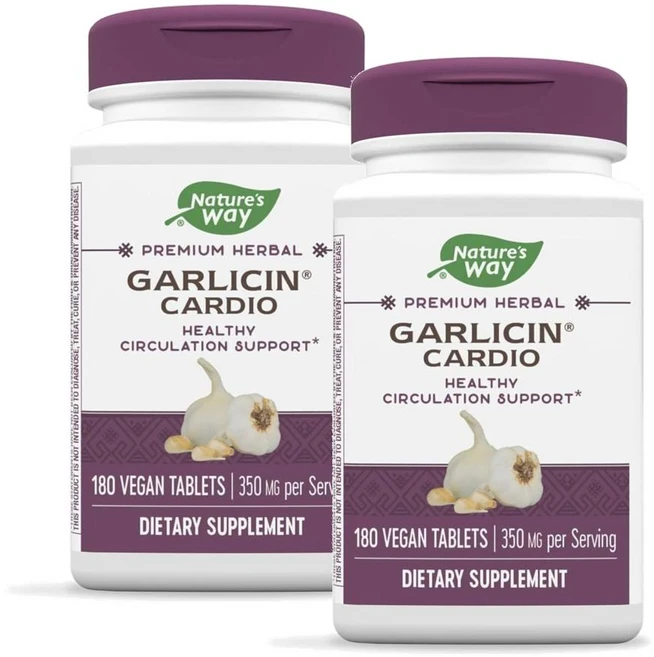 네이처스웨이 갈리신 카디오 프리미엄 허브 추출물 Nature's Way Garlicin Cardio Premium Herbal, 180정, 2개 - 쿠팡