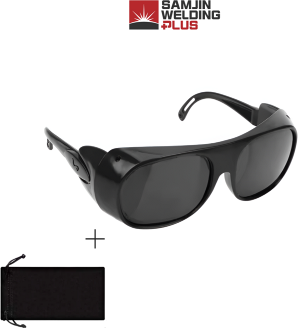 보안경 용접 안경 고글 아크 안전 작업 눈 보호 55mm WDG, 1세트, 블랙