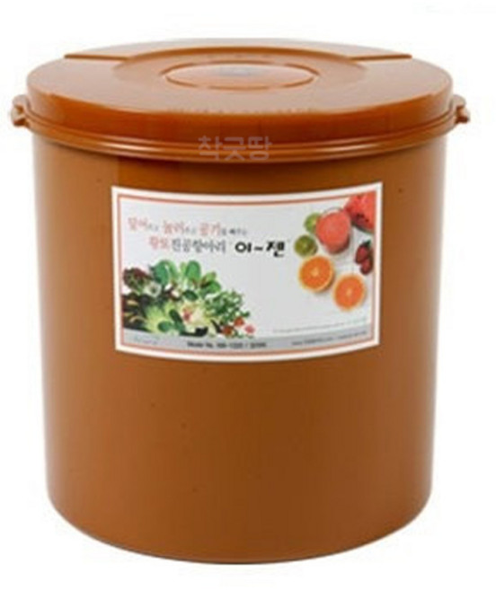 [이젠] 황토진공항아리 원형 32L / 장아찌 / 매실 / 오이지 진공밀폐용기, 1개