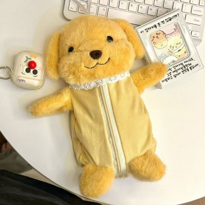 모던허니 댕댕이 강아지 봉제 인형 필통 캐릭터 학용품 학생 직장인 생일선물 파우치