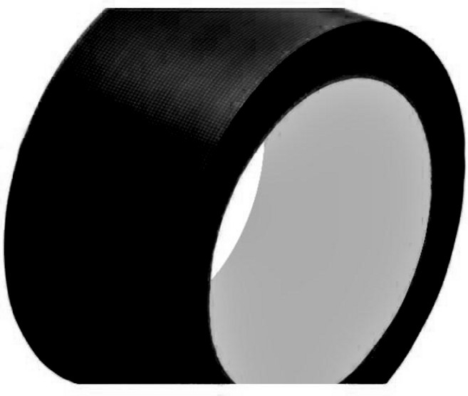 자국안남는테이프 끈적임없는테이프 색테이프 자국안남는 테이프 18mm 잘떨어지는 컬러 멀티 테이프 33643EA, 검정색, 1개