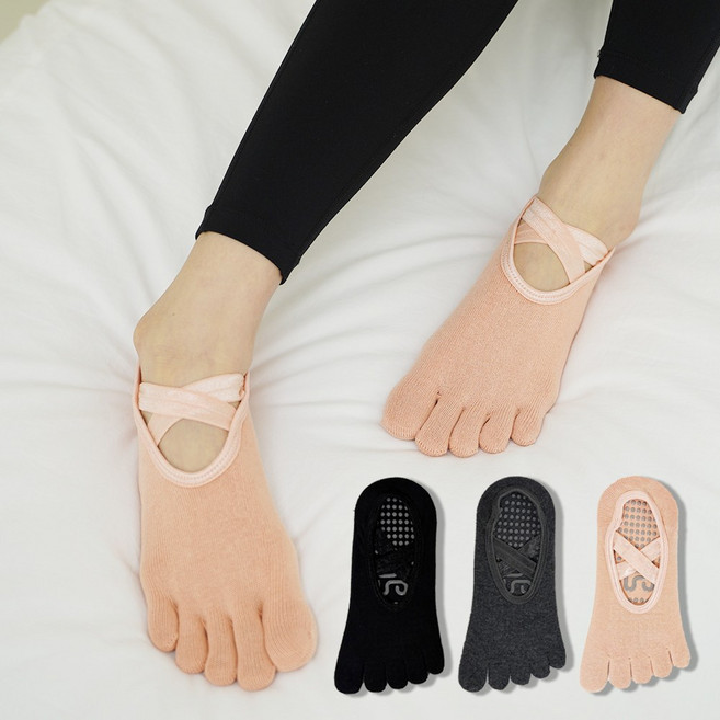 필라테스 양말 요가 토삭스 발가락 논슬립 3종세트