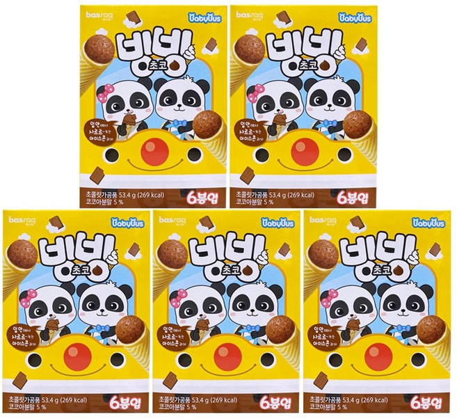 [시선] 바스락 빙빙초코53.4g x 5곽+빙빙딸기53.4g x 5곽 총10곽, 5개, 53g