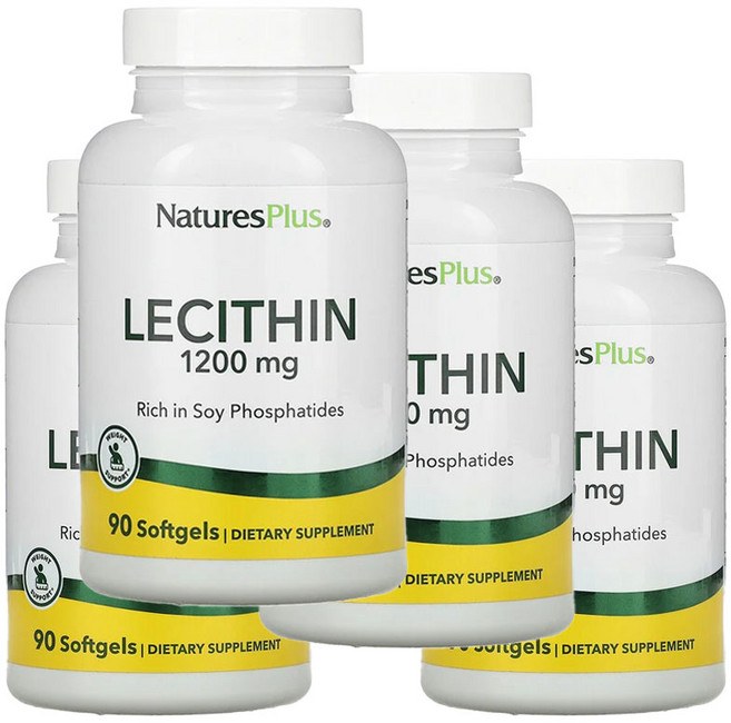 네이처스플러스 레시틴 1200MG 소프트젤, 90정, 4개