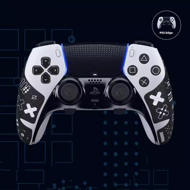 PS5 듀얼 센스 엣지 컨트롤러 성능 그립 PS5 미끄럼 방지 스티커 테이프 땀 흡수 커버 스킨 엣지 액세서리, [02] 검정색