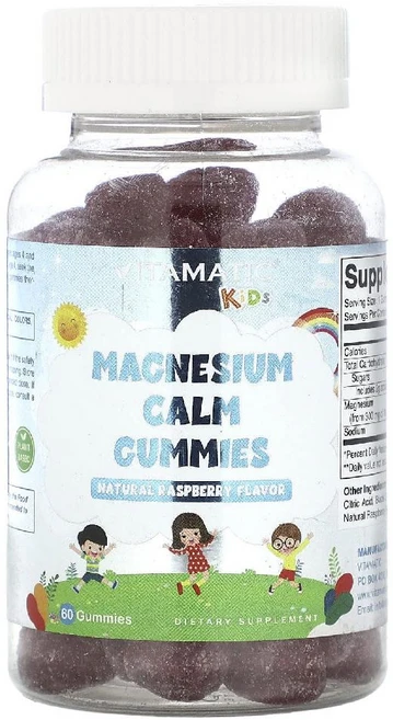 바이타매틱 마그네슘 캄 Magnesium Calm 라즈베리 어린이용 구미젤리 60개, 1개, 60정 - 쿠팡