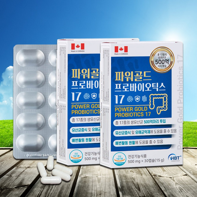 파워골드 프로바이오틱스17 신바이오틱스 생유산균 500억 투입 100억 보장, 2개, 30회분