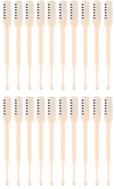 20p 퍼펙트 코털 제거기 대용량 세트 간편 보관 케이스 포함 스텐 안전 칼날 헤드 수동 깎이 콧털 정리 제거 관리 만능 정리기 커터 깍기 정리칼 관리기, R99900Y, 20개