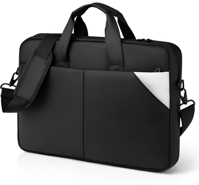 리비움 심플 서류 노트북 가방, 1개, 매트블랙