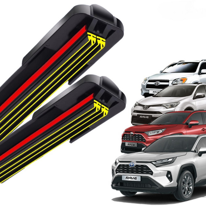 1+1 도요타 라브4 전차종 순정 호환형 초밀착 와이퍼 윈도우 브러쉬 와이퍼블레이드, T2-RAV4 XA50(19-현재)-650+400/A