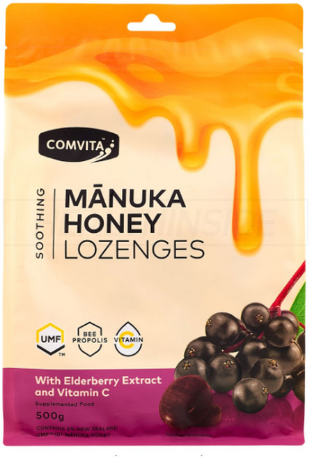 콤비타 UMF10+ 마누카허니 로젠지 엘더베리 비타민C 95개입 500g, 1개