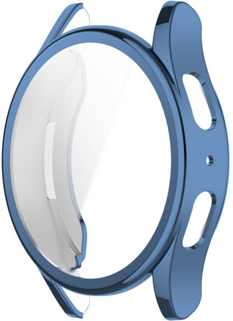 갤럭시 워치 7 40mm 44mm용 실리콘 TPU 케이스 44 커버 스크린 보호 범퍼 케이스, Blue, 01 Galaxy Watch 7 44mm, 1개