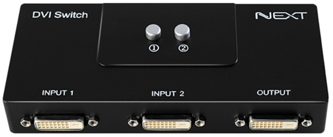 넥스트 NEXT-DVI202SW 2대1 DVI 스위치 모니터 선택기 무전원, 상세페이지 참조, 1개
