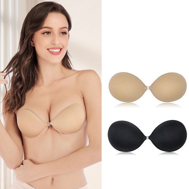 볼륨업 왕가슴 브라 웨딩 오프숄더 누브라 뽕패드 브라패드 끈없는 브라