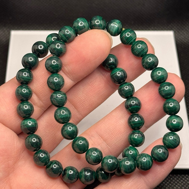 牛老爹 孔雀石手珠 8m 12m 手圍16 17 晶體潤美 帶千層 帶財眼 超美紋路 油潤度佳