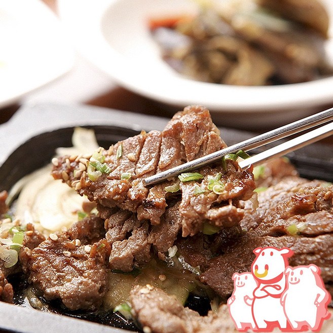 삼형제고기 돼지양념구이 뼈없는 숯불갈비 양념갈비 왕구이 밀키트 캠핑음식, 돼지왕구이, 5개, 500g