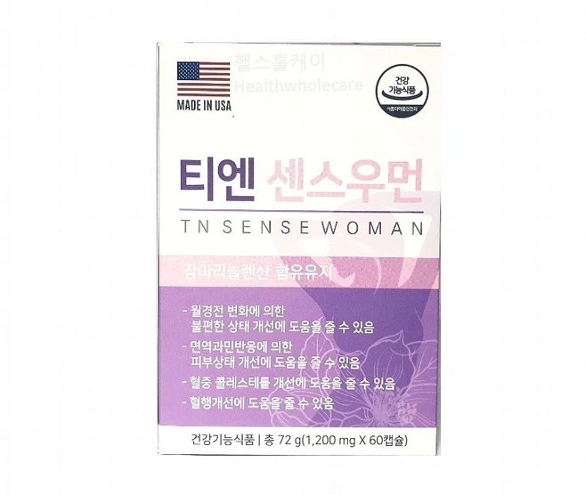 티엔 센스 우먼 미국산 감마리놀렌산 석류 콜라겐 칡뿌리 달맞이꽃 회화 달맞이꽃 승마 붉은토끼, 1개, 60정 - 쿠팡
