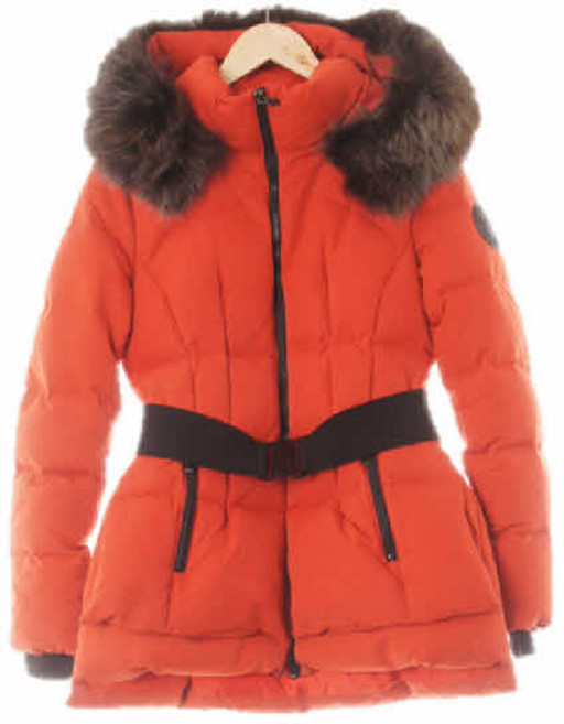 9391 에고이스트 다홍색 덕다운 하이넥슬림퍼후드패딩점퍼 [M]