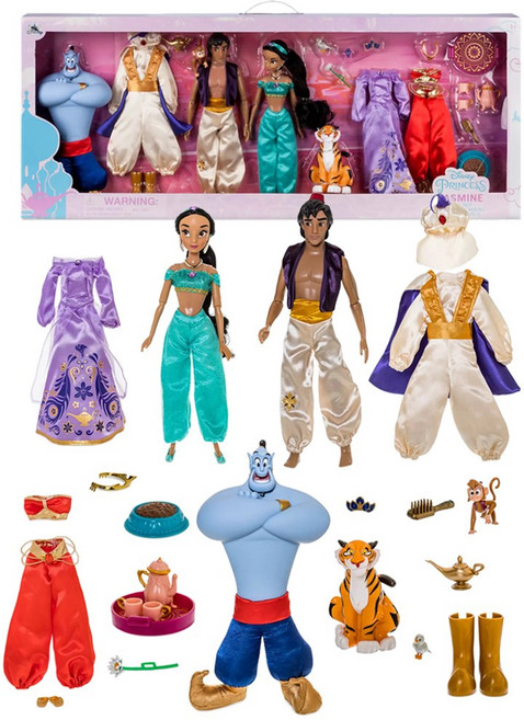 자스민 클래식돌 디럭스 기프트세트 알라딘 지니 쟈스민 인형 장난감 선물세트어린이날 여자아이 생일 크리스마스, 1개, 30cm