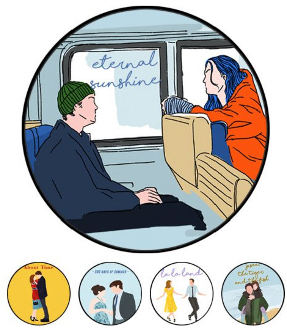 영화 캐릭터 커플 핑거 스마트톡 링 자석 그립톡, 원형 블랙, 08 조제 호랑이 물고기, 1개