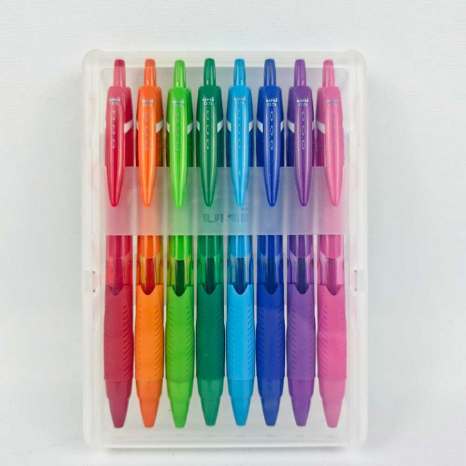 라운드월 Uni 정품 세트 유니 제트스트림 컬러펜 8종 + 전용 스탠딩 케이스, 1대, 0.5mm8종케이스세트