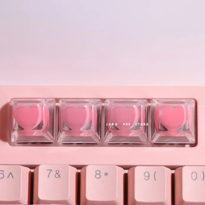 귀여운 소녀 선물 만화 맞춤형 키 캡 수지 게임 체리 MX 스위치에 대한 반투명 별 DIY 기계식 키보드, 06 9.SA Profile