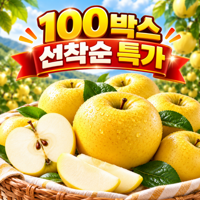 [타임할인] 100박스한정 햇 시나노골드 사과 황금사과, 1박스, 사과2kg