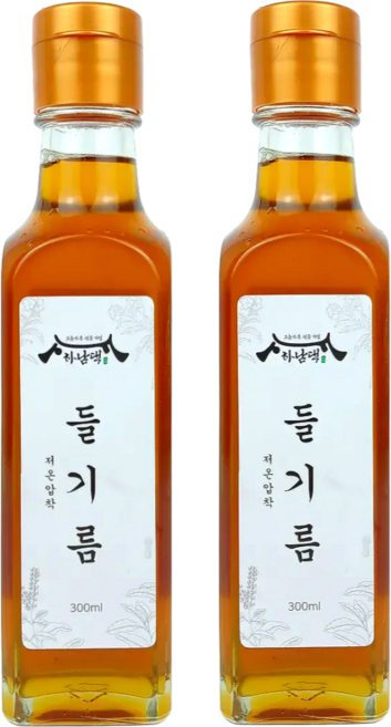 하남댁 건강하게 고소한 맛 저온압착 들기름, 2개, 300ml