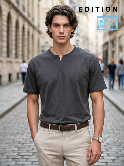 에디션 쿨텐션 변형 라운드넥 티셔츠 I (NED2TR1901)