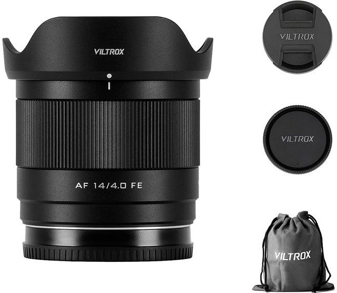 빌트록스 AF 16mm f / 1.8FE 풀 프레임 렌즈 소니 E-마운트 미러리스 카메라 알파 a7II a7III a7RIII a7RIV a7SII a9 A7C와 호환 가능, 14mm F4.0 Full Frame