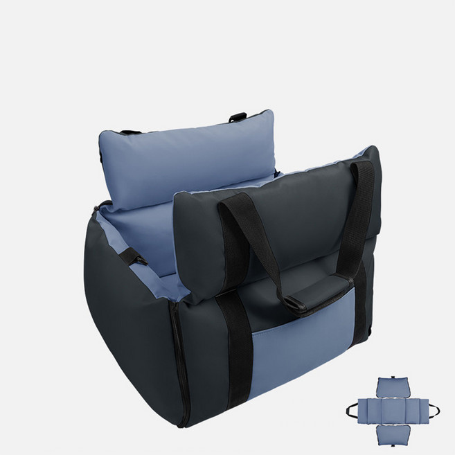 차량용 강아지 매트 애견 카시트 이동가방 방수재 탈부착 세탁 세탁기 세탁, 1개, 남색