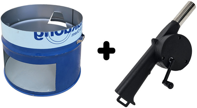 드럼통 화덕+풍로 (옛날 화로 가마솥 받침대), 1개