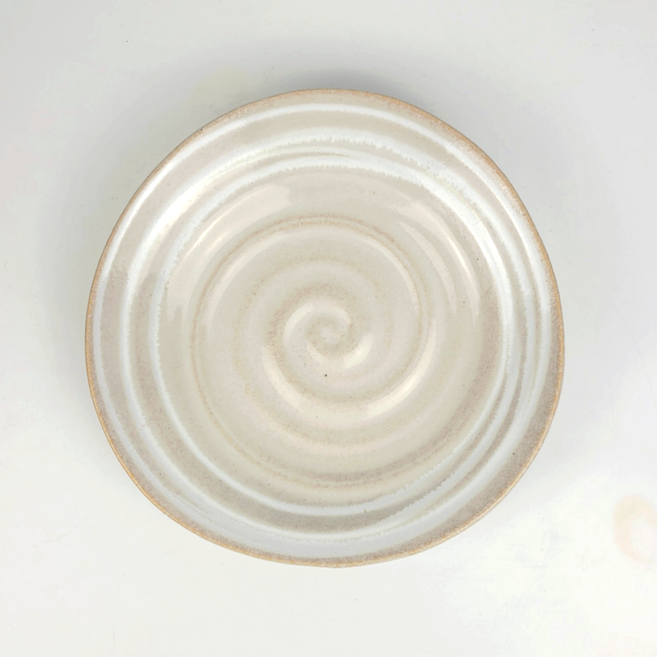 마르니 골뱅이 심플한 정갈한 원형 쿠프 접시(GU102-W), 베이지, 1개