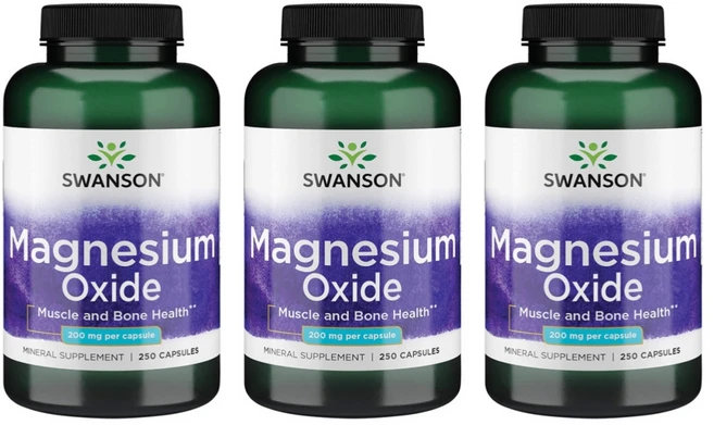 스완슨 Swanson 마그네슘 옥사이드 400mg 250캡슐 X 3통 산화 마그네슘, 250정, 3개 - 쿠팡