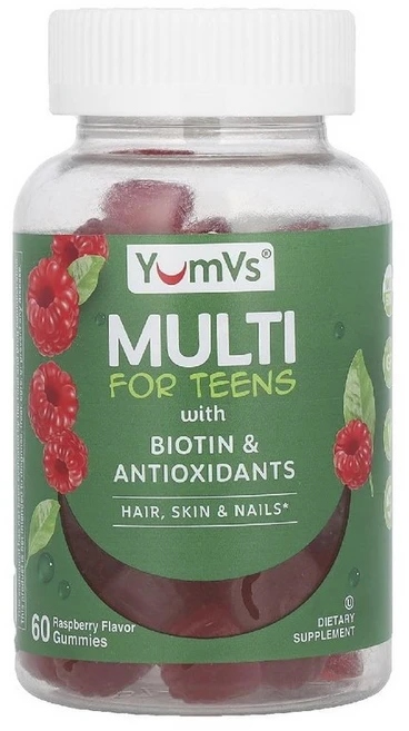 YumVs 멀티 MULTI 구미젤리 비오틴 10대용 라즈베리맛 60개, 1개 - 쿠팡