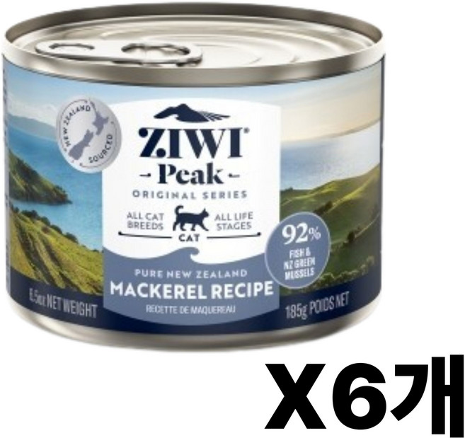 지위픽 캣 캔 식품 고등어 185g x 6개